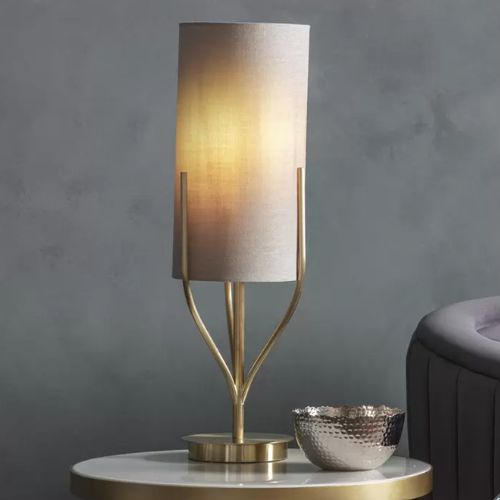 Hudson Living Fraser Table Lamp - Satin Brass