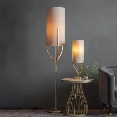 Hudson Living Fraser Table Lamp - Satin Brass