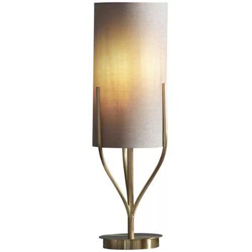 Hudson Living Fraser Table Lamp - Satin Brass