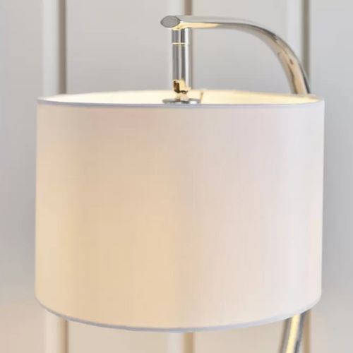 Hudson Living Josephine Table Lamp with Vintage White Faux Silk Shade
