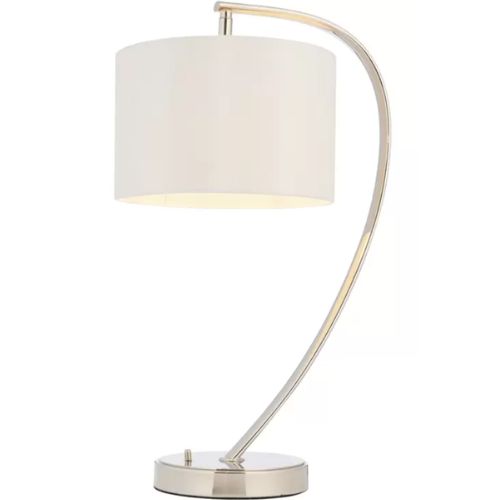 Hudson Living Josephine Table Lamp with Vintage White Faux Silk Shade