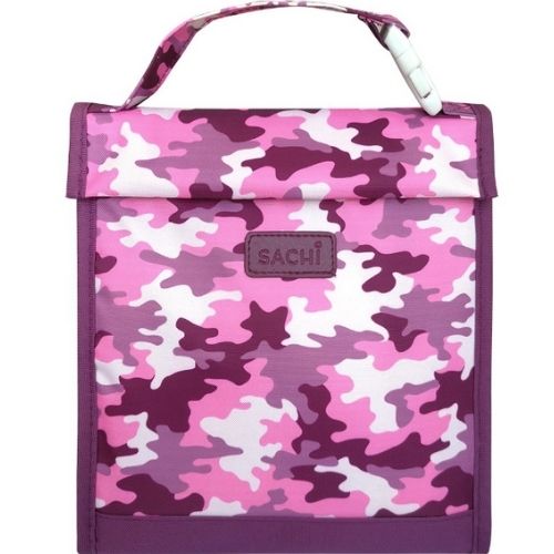 Insulated Junior Lunch Pouch Sachi Style 226 Cooler Carry Case Bag - Camo Pink