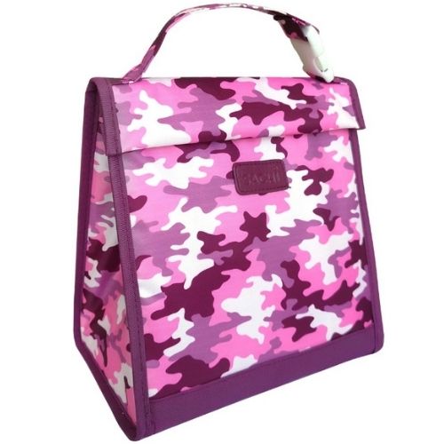 Insulated Junior Lunch Pouch Sachi Style 226 Cooler Carry Case Bag - Camo Pink