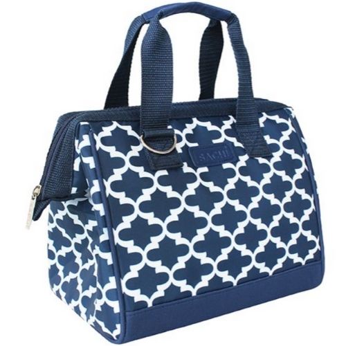 Insulated Lunch Bag Sachi Food Storage Portable Tote Container - MOROCCAN NAVY