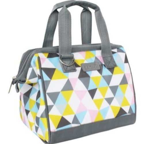 Insulated Lunch Bag Sachi Food Storage Portable Tote Container - Triangle Mosaic