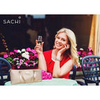 Insulated Wine Purse Sachi Cooler Travel Bag Carrier Handbag - Champagne Gold