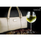 Insulated Wine Purse Sachi Cooler Travel Bag Carrier Handbag - Champagne Gold