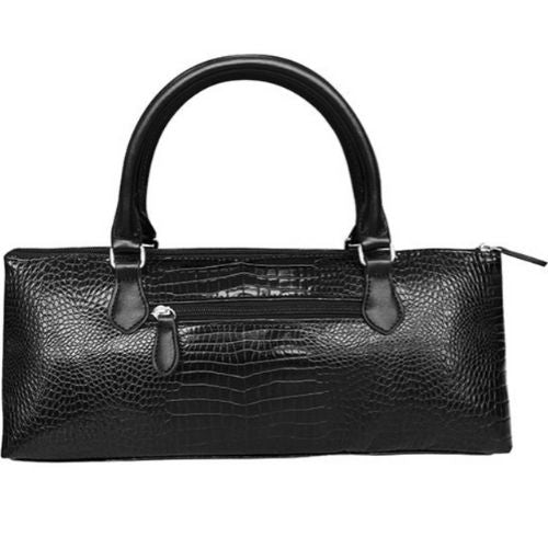 Insulated Wine Purse Sachi Cooler Travel Bag Carrier Handbag - Crocodile Black