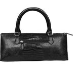 Insulated Wine Purse Sachi Cooler Travel Bag Carrier Handbag - Crocodile Black