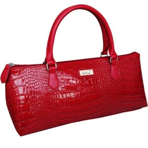 Insulated Wine Purse Sachi Cooler Travel Bag Carrier Handbag - Crocodile RED