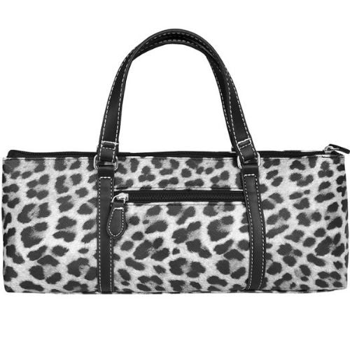 Insulated Wine Purse Sachi Cooler Travel Bag Carrier Handbag - Leopard Grey