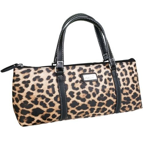Insulated Wine Purse Sachi Cooler Travel Bag Carrier Handbag - Leopard Natural