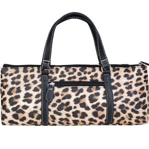 Insulated Wine Purse Sachi Cooler Travel Bag Carrier Handbag - Leopard Natural