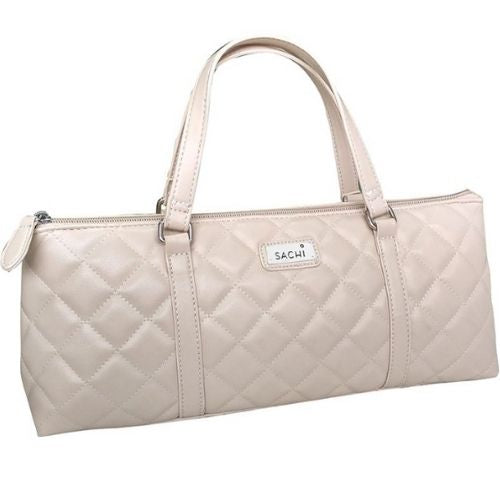 Insulated Wine Purse Sachi Cooler Travel Bag Carrier Handbag - Quilted Nude