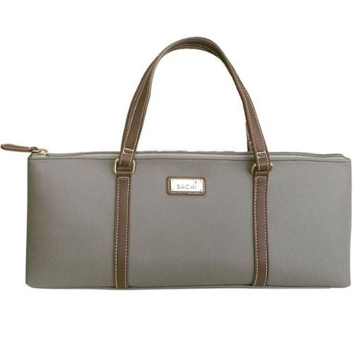Insulated Wine Purse Sachi Tote Cooler Travel Bag Carrier Handbag - Taupe