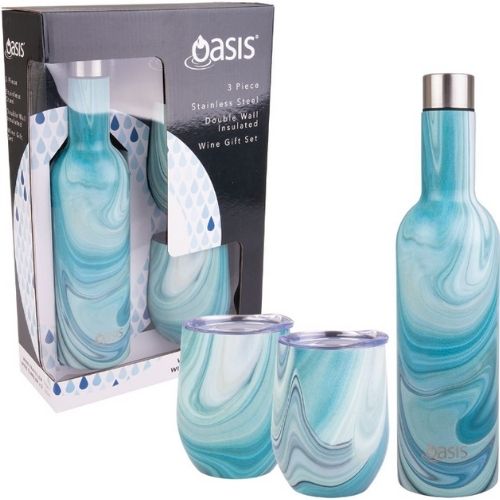 Insulated Wine Traveller Bottle Double Wall Oasis Stainless Steel - Whitehaven