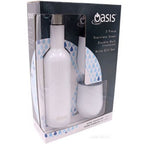 Insulated Wine Traveller Kit Set Bottle Double Wall Oasis Stainless Steel White