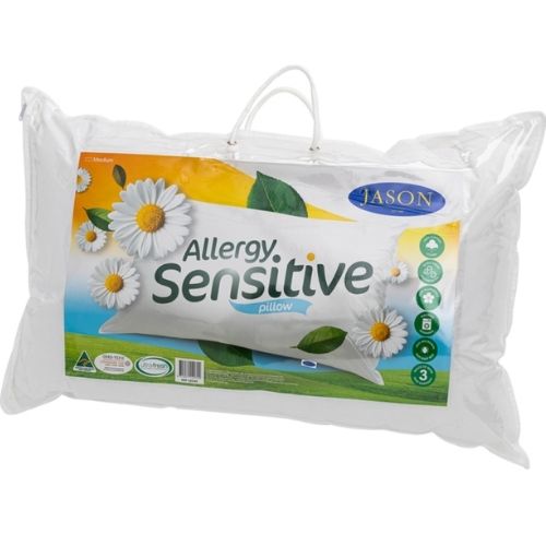 Jason Allergy Sensitive Pillow Cotton Cover & Ultra Fresh Polyester Fill, Medium