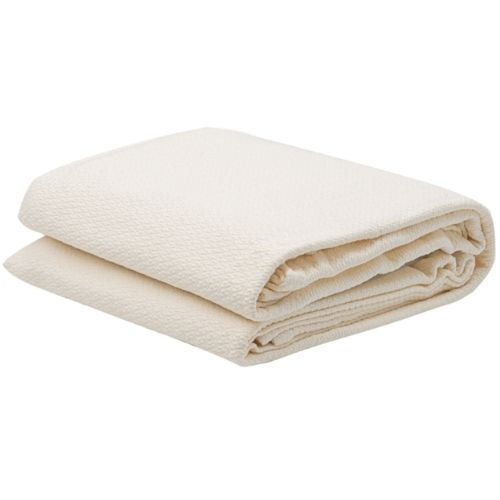 Jason Jacquard Woven Cotton Blanket Machine Wash Single/Double Bed - Natural