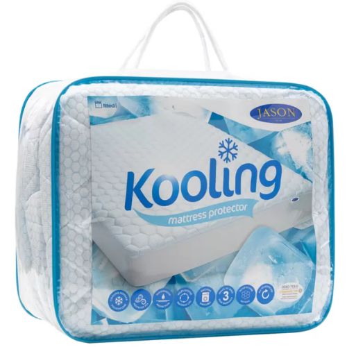 Jason Kooling Mattress Protector Cooling Surface Waterproof Cover - Double