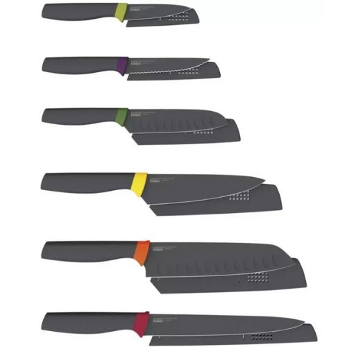 Joseph 6-Piece Elevate Knives Set w/ Integrated Knife Rests & Protective Sheaths