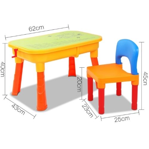 Keezi Kids Sandpit Toys Outdoor Beach Sand Water Activity Play Table & Chair Set