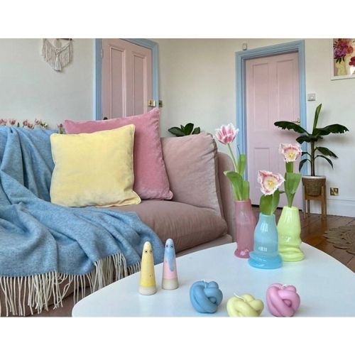 Kensington Throw Blanket - 10% Cashmere/ 90% Super Fine Merino Wool - Light Blue