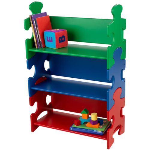 Kids Bookshelf Toys Organiser Display Shelves Storage KidKraft Puzzle Book Shelf