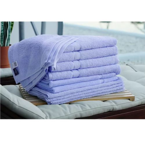 Kingtex 14-Piece Bath Towels Set Plain Dyed 100% Combed Cotton Towel Sets, Lilac