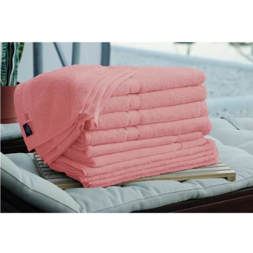 Kingtex 14 Piece Bath Towels Set Plain Dyed 100% Combed Cotton Towel Sets - Rust