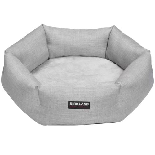 Kirkland Signature Hexagon Cuddler Pet Bed Washable Soft Cushion - Grey