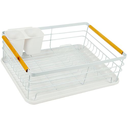 Kitchen Dish Drying Rack with Drainboard and Utensil Holder, Dishes Organiser