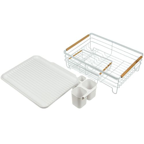 Kitchen Dish Drying Rack with Drainboard and Utensil Holder, Dishes Organiser