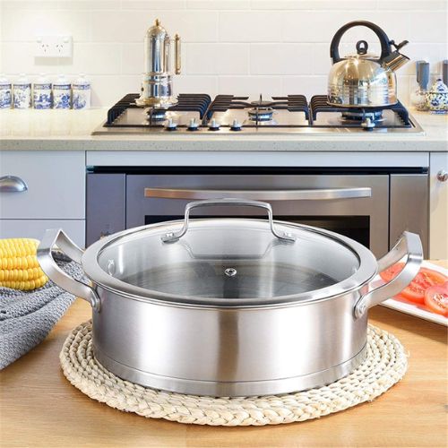 Kitchen Sauce Pan Pots Set 6 Piece Stainless Steel Cookware Sets Milk Stock Pot