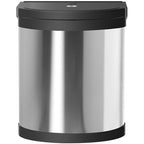 Kitchen Swing Pull Out Bin Stainless Steel Garbage Rubbish Can 12L - Silver