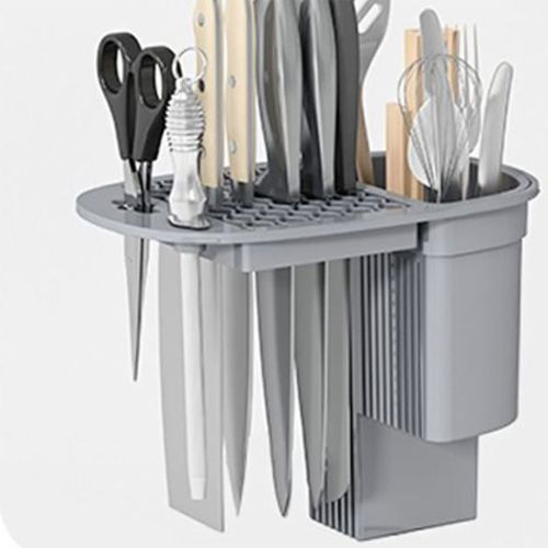 Knife Holder Multifunctional Kitchen Utensils Storage Rack Cutlery Drain Rack