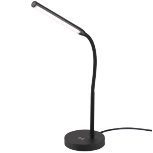 LED Table Desk Lamp W/ Wireless Phone Charging Touch Control Verve Design Black