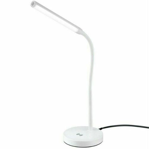 LED Table Desk Lamp W/ Wireless Phone Charging Touch Control Verve Design White