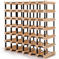 La Bella Timber Wine Rack Wooden Storage System Cellar Organiser Stand 42 Bottle