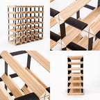 La Bella Timber Wine Rack Wooden Storage System Cellar Organiser Stand 42 Bottle