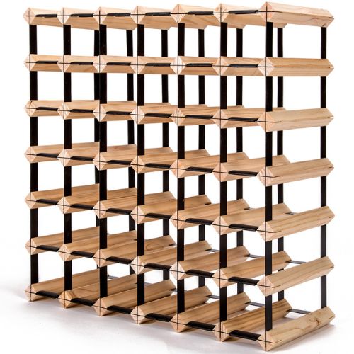 La Bella Timber Wine Rack Wooden Storage System Cellar Organiser Stand 42 Bottle