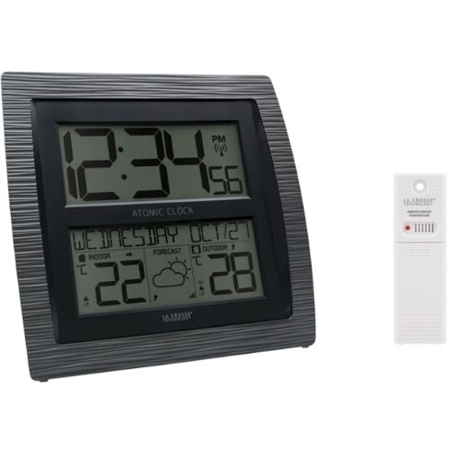 La Crosse Weather Station Digital Wall Clock With Indoor And Outdoor Temperature