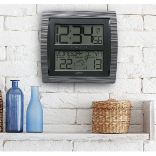 La Crosse Weather Station Digital Wall Clock With Indoor And Outdoor Temperature