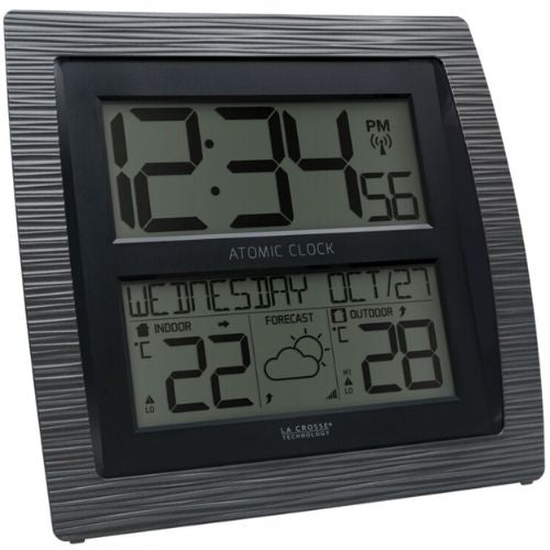 La Crosse Weather Station Digital Wall Clock With Indoor And Outdoor Temperature