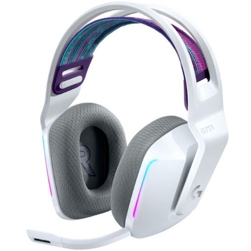Logitech G733 Lightspeed Wireless LIGHTSYNC RGB Over-Ear Gaming Headset - White