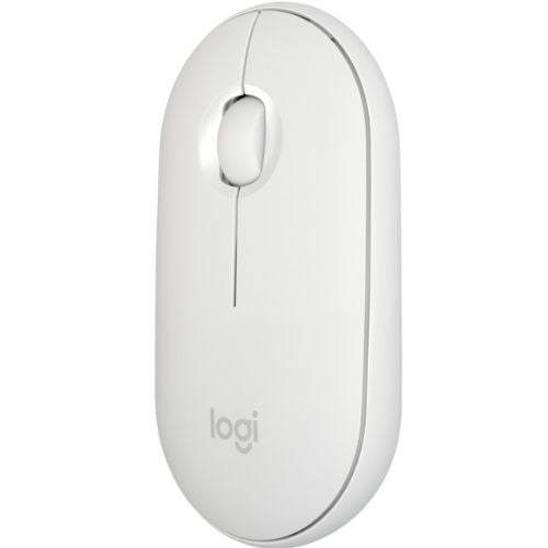 Logitech Pebble M350 Wireless Mouse Optical, USB Bluetooth Connection - White