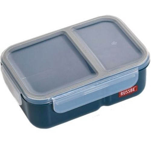 Lunch Bento Box Russbe Inner Seal 2 Compartment Food Storage - NAVY 1.1L