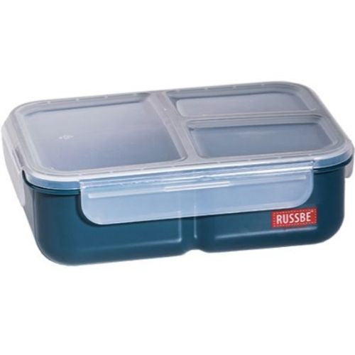 Lunch Bento Box Russbe Inner Seal 3 Compartment Food Storage - NAVY 1.6L