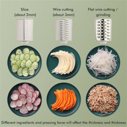 Manual Rotary Drum Grater Chopper Kitchen Vegetable Food Slicer Fruit Cutter