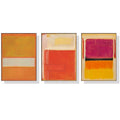 Mark Rothko Black Frame Canvas 3 Sets Colourful Wall Art for Living Room Decor